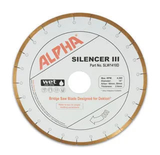 Alpha Silencer III Dekton Bridge Saw Blade 14" 50/60mm