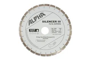 Alpha Silencer III Quartzite Bridge Saw Blade 16" 50/60mm