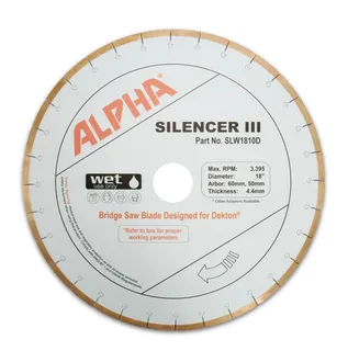 Alpha Silencer III Dekton Bridge Saw Blade 18" 50/60mm