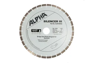 Alpha Silencer III Quartzite Bridge Saw Blade 18" 50/60mm
