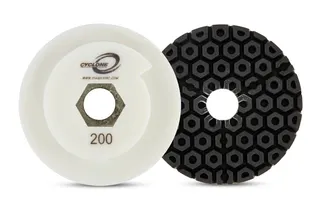 Cyclone Straight Edge Wheel 4" Snail Lock 200 Grit 