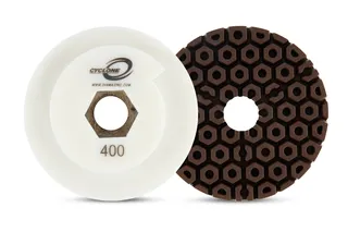 Cyclone Straight Edge Wheel 4" Snail Lock 400 Grit