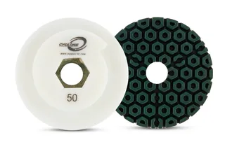 Cyclone Straight Edge Wheel 4" Snail Lock 50 Grit