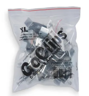 Go Clips XL For Porcelain, Pack Of 20, 1 1/4" Max