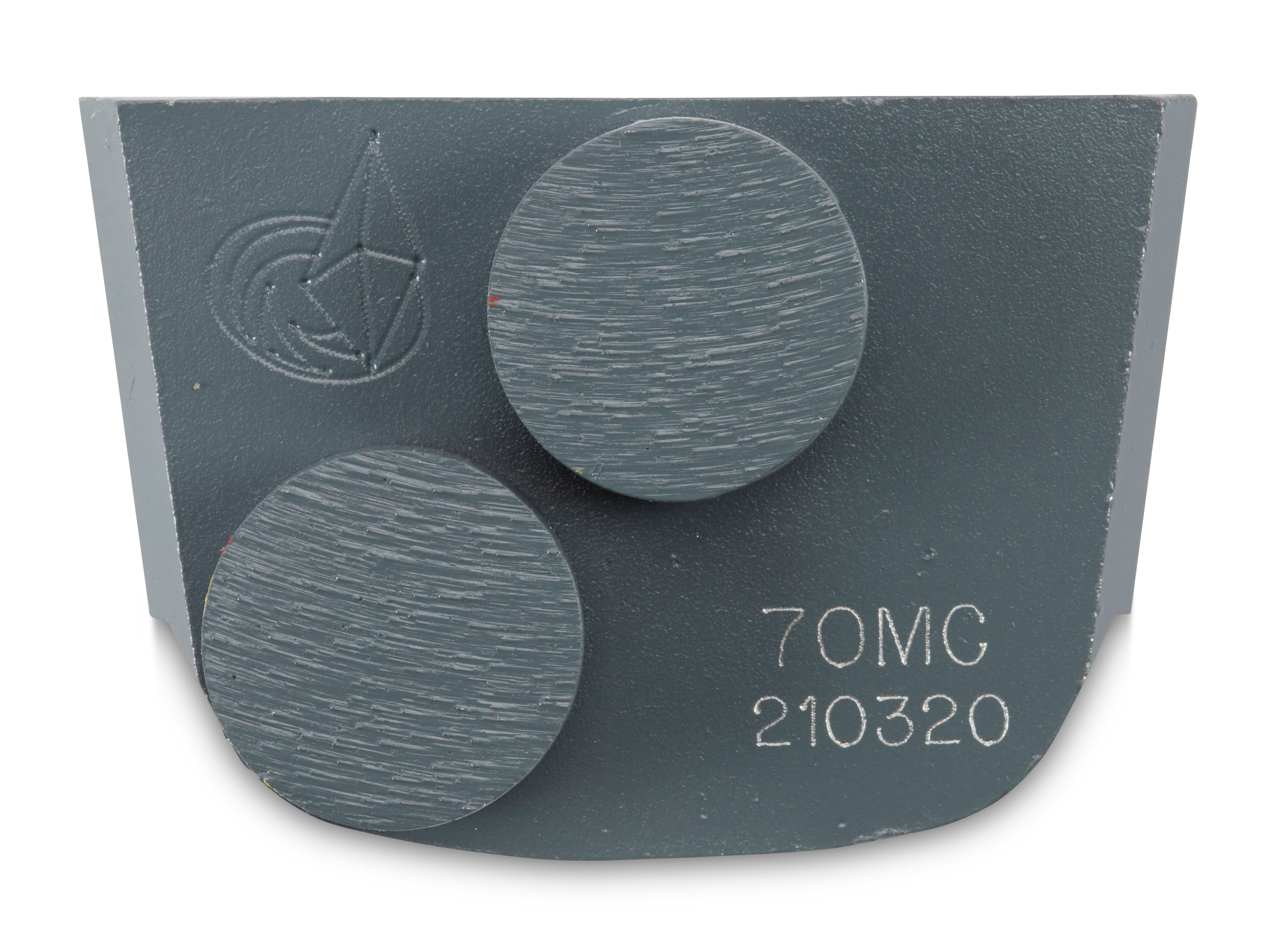 Two Button For Hard Concrete (Red), #70 Grit