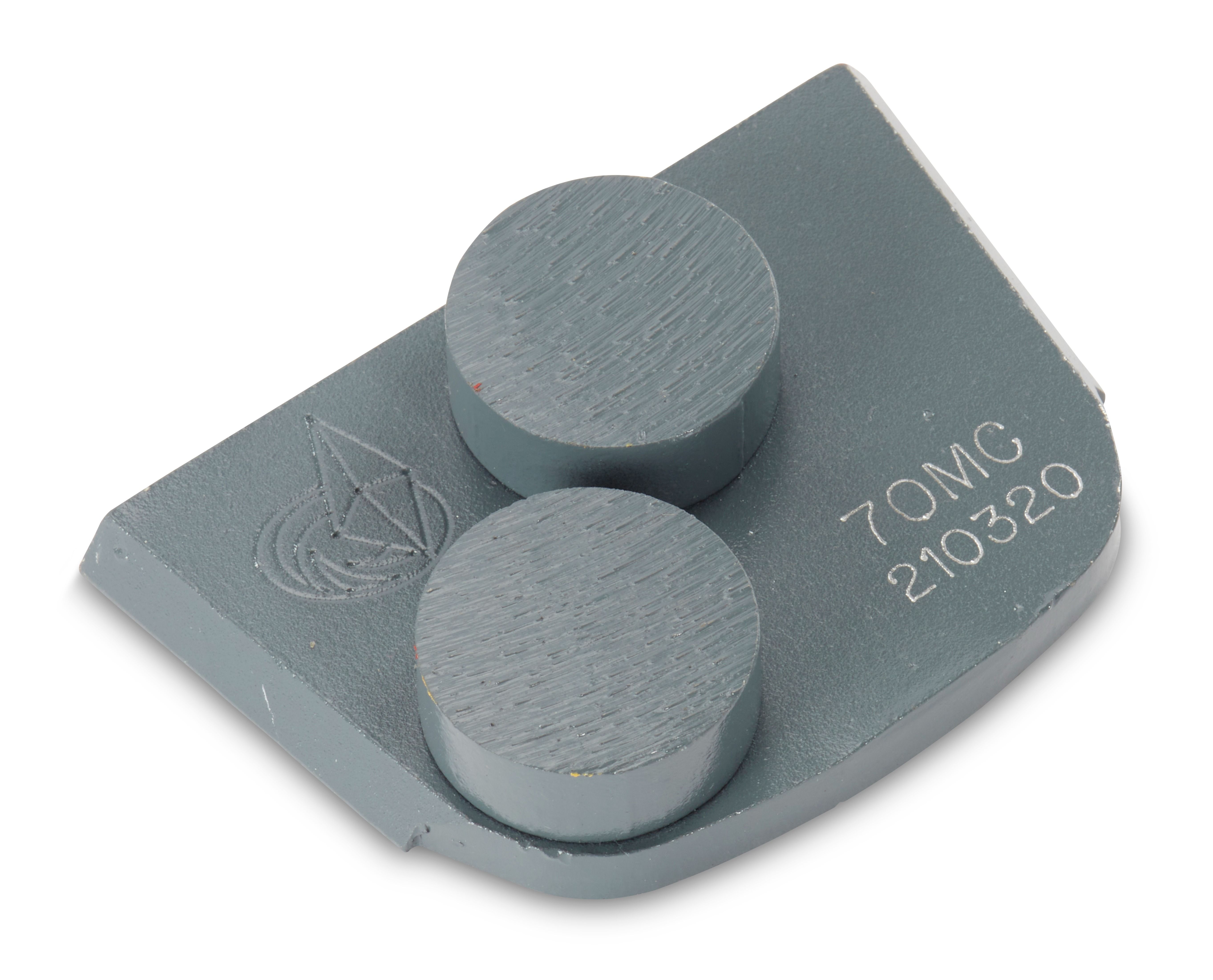 Two Button For Hard Concrete (Red), #70 Grit