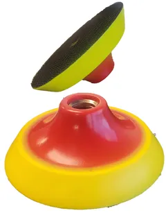 Vector Echo Plastic Backer Pad with Foam Yellow 4" QRS 5/8"-11