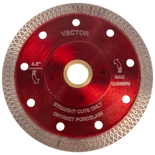 Vector Plus Continuous Rim Porcelain Blade Red 4-1/2"