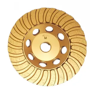 Vector Echo Turbo Cup Wheel Gold 4" Medium 5/8"-11