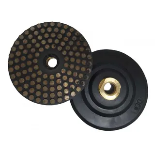 Vector Vitrified Polishing Pad with Medium Backer 4", 30 Grit 5/8"-11