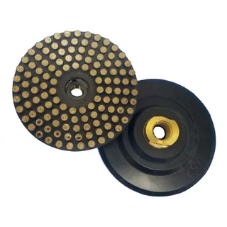 Vector Vitrified Polishing Pad with Medium Backer 4", 60 Grit 5/8"-11