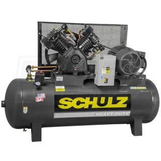 Schulz Piston Air Compressor 20 HP 120 Gallon 80 CFM, Model # 20120HLV80BR-3