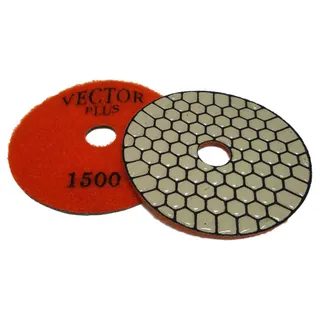 Vector Plus Dry Polishing Pads 4" Circle Pattern 1500 Grit