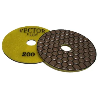 Vector Plus Dry Polishing Pads 4" Circle Pattern 200 Grit