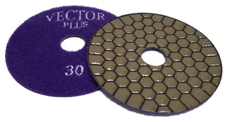 Vector Plus Dry Polishing Pads 4" Circle Pattern 30 Grit