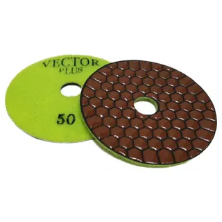Vector Plus Dry Polishing Pads 4" Circle Pattern 50 Grit