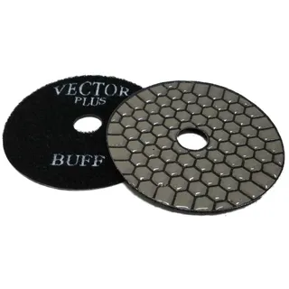 Vector Plus Dry Polishing Pads 4" Circle Pattern Black Buff