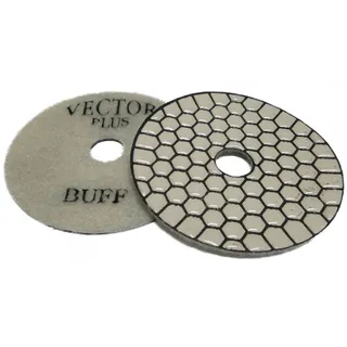 Vector Plus Dry Polishing Pads 4" Circle Pattern White Buff
