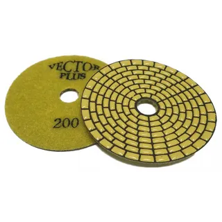 Vector Plus Dry Polishing Pads 4 Inch Rectangle 200 Grit