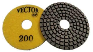 Vector KP Wet Polishing Pad 4" 200 Grit