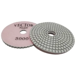 Vector Echo Wet Polishing Pad White Resin 4" 3000 Grit