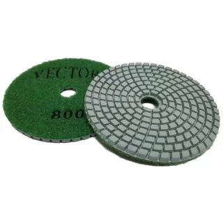 Vector Echo Wet Polishing Pad White Resin 5" 800 Grit