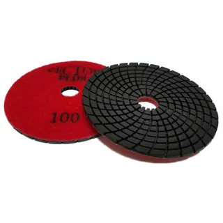 Vector Plus Engineered Stone Polishing Pad White Resin 4" 100 Grit