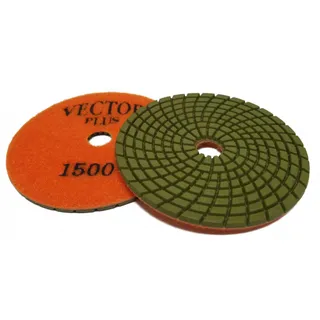Vector Plus Engineered Stone Polishing Pad White Resin 4" 1500 Grit