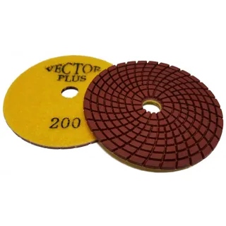 Vector Plus Engineered Stone Polishing Pad White Resin 4" 200 Grit
