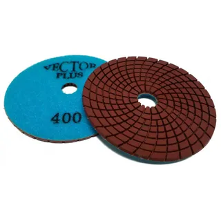 Vector Plus Engineered Stone Polishing Pad White Resin 4" 400 Grit