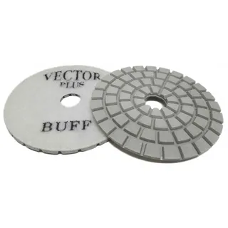 Vector Plus Engineered Stone Polishing Pad White Resin 4" White Buff