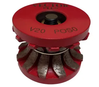 Vector Plus Router Bit Red Form V20 Full Bullnose Position 0 Segmented