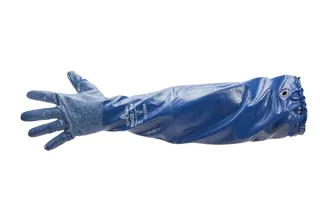 Long Blue Gloves with Sleeves X-Large