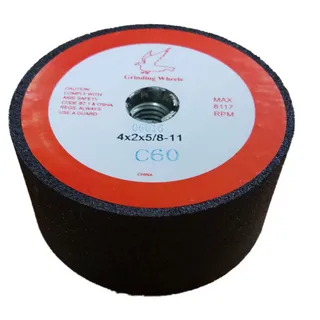 Vector Silicon Carbide Grinding Wheel Red 4" x 2" 80 Grit 5/8"-11