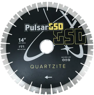 Pulsar GSD Quartzite Bridge Saw Blade 14" 25mm Segments 50/60mm Arbor 