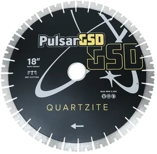 Pulsar GSD Quartzite Bridge Saw Blade 18" 25mm Segments 50/60mm Arbor 