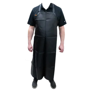 GranQuartz Waterproof Apron, Vinyl with Neck Strap, Black 35" x 48"