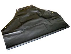 Stone Cutter's Apron Black Neck and Tie Strap 35" x 48" Vinyl