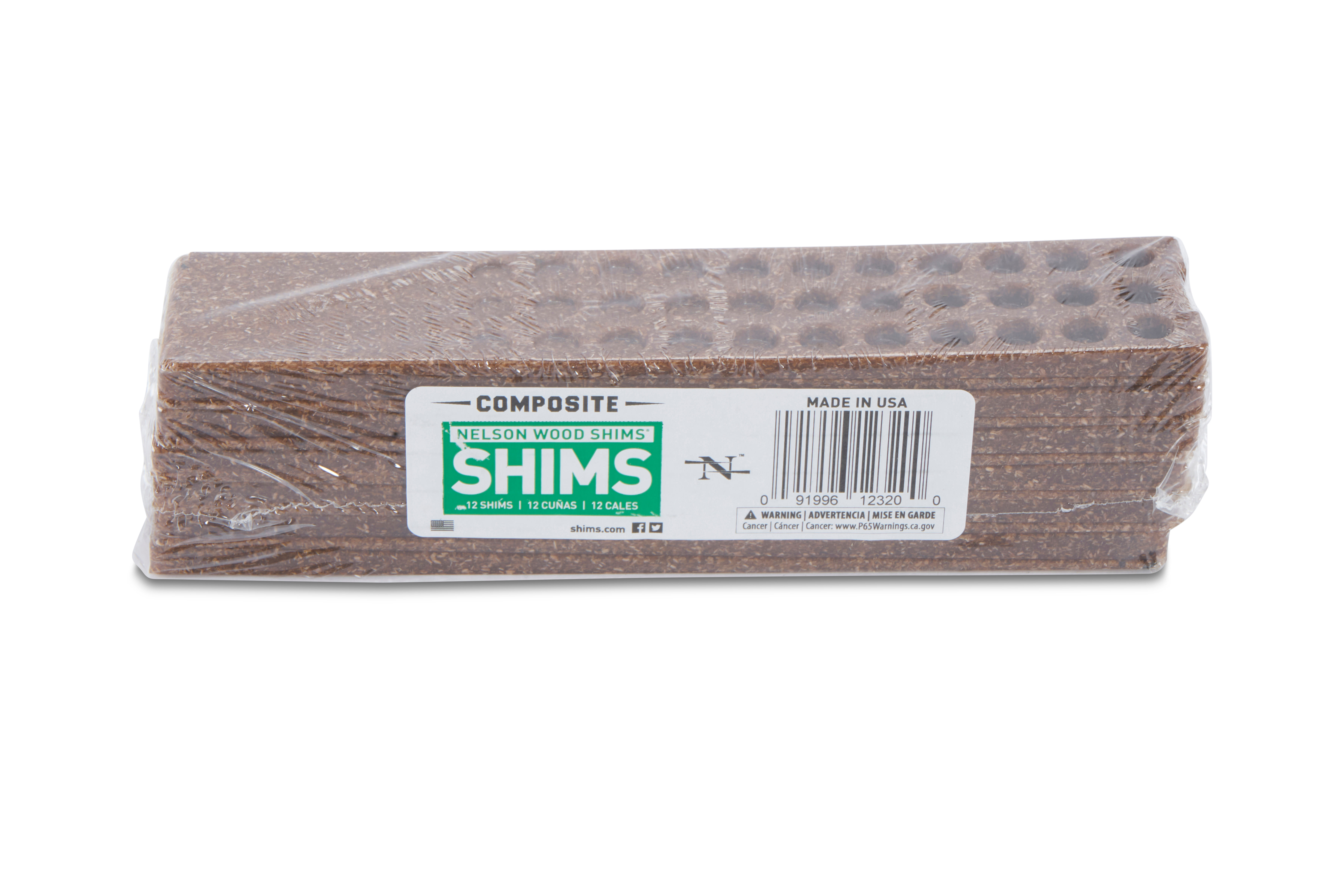 Composite Wood Shim, Standard Case 32 Bundles Of 12 Shims