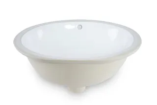 Porcelain Vanity Undermount Sink, White 17" x 14" H8810Wh