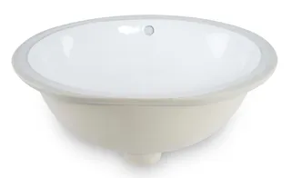 Porcelain Vanity Undermount Sink, White 17" x 14" H8810Wh