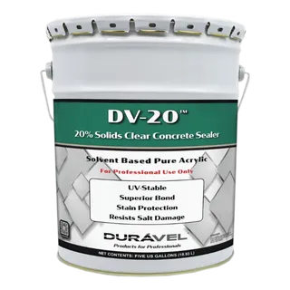 Duravel DV-20 Clear Acrylic Sealer 20% solids, 5 Gallon