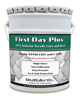 Duravel First Day Plus UV Stable Cure and Seal, 25% solids, ASTM-1315, 5 gallon