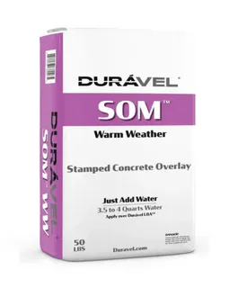 Duravel SOM Stamped Concrete Overlay Mix, Warm Weather, 50-Pound Bag
