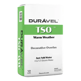 Duravel TSO-WW: Trowel/Spray Overlay Bag Mix, Warm Weather, 50-Pound Bag