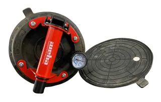 Weha Metal Handle Suction Cup With Pressure Gauge 8" Diameter