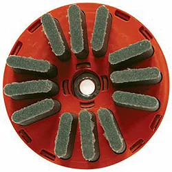 Master Tre Tapflex Leather Antique Finish Brush 5" 130mm 400 Grit Snail Lock and 5/8"-11