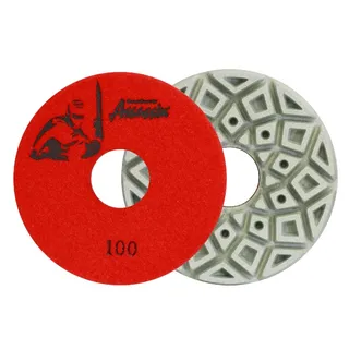 Assassin White Auto Edge Wheels for Flat Edges 5" QRS 100 Grit