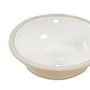 Oliveto Porcelain Undermount Sink, White Oval, 14 3/4