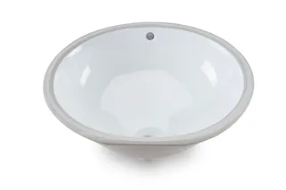 Oliveto Porcelain Sink, White Oval, 17 3/8" x 14 1/4"